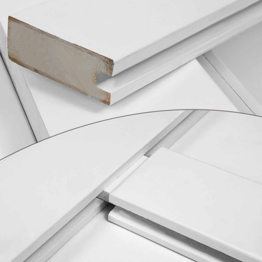CRAZY ELF 28" x 84" Star Style Real Primed Door Slab, DIY Panel Door, Modern Interior Barn Door, Moisture-proof, Anti-deformation, Pre-Drilled Ready to Assemble, Suitable for Pre-hung and Barn Door