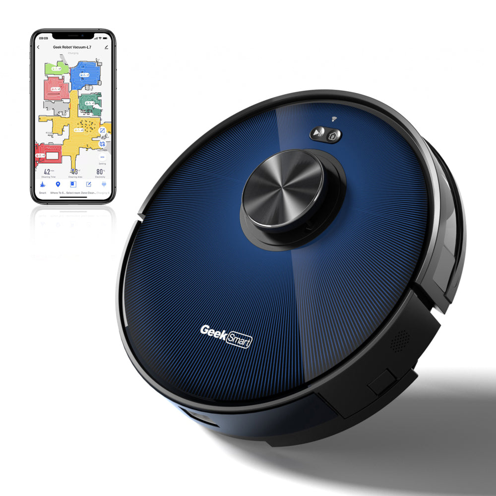 Geek Smart Robot Vacuum Cleaner G6, Ultra-Thin, 1800Pa Strong Suction, Automatic Self-Charging, Wi-Fi Connectivity, App Control, Custom Cleaning, 100mins Run Time(Ban on Amazon)