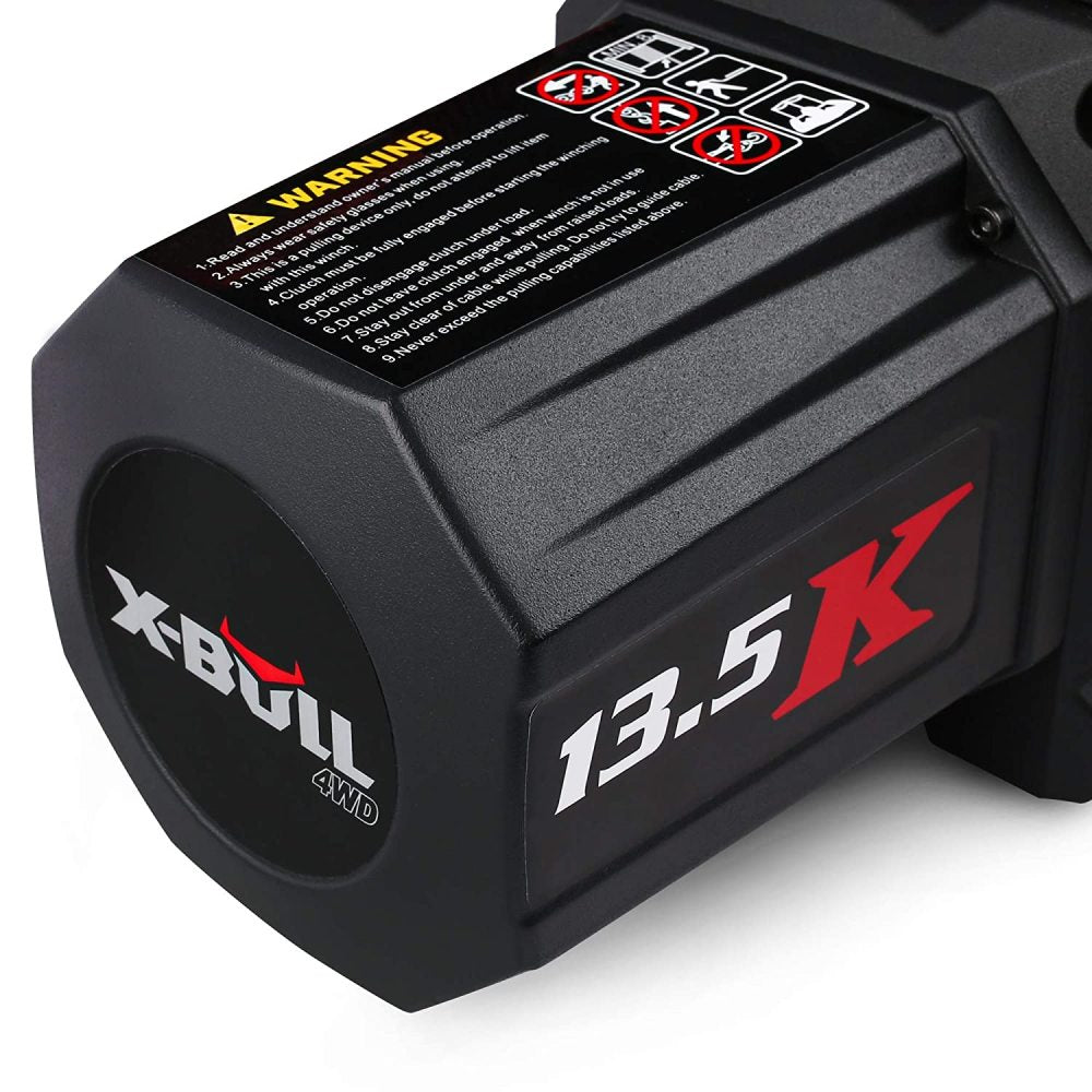 X-BULL 13500 LBS Electric Winch XPV 12V Synthetic Red Rope New Arrival Jeep Towing Truck 4WD