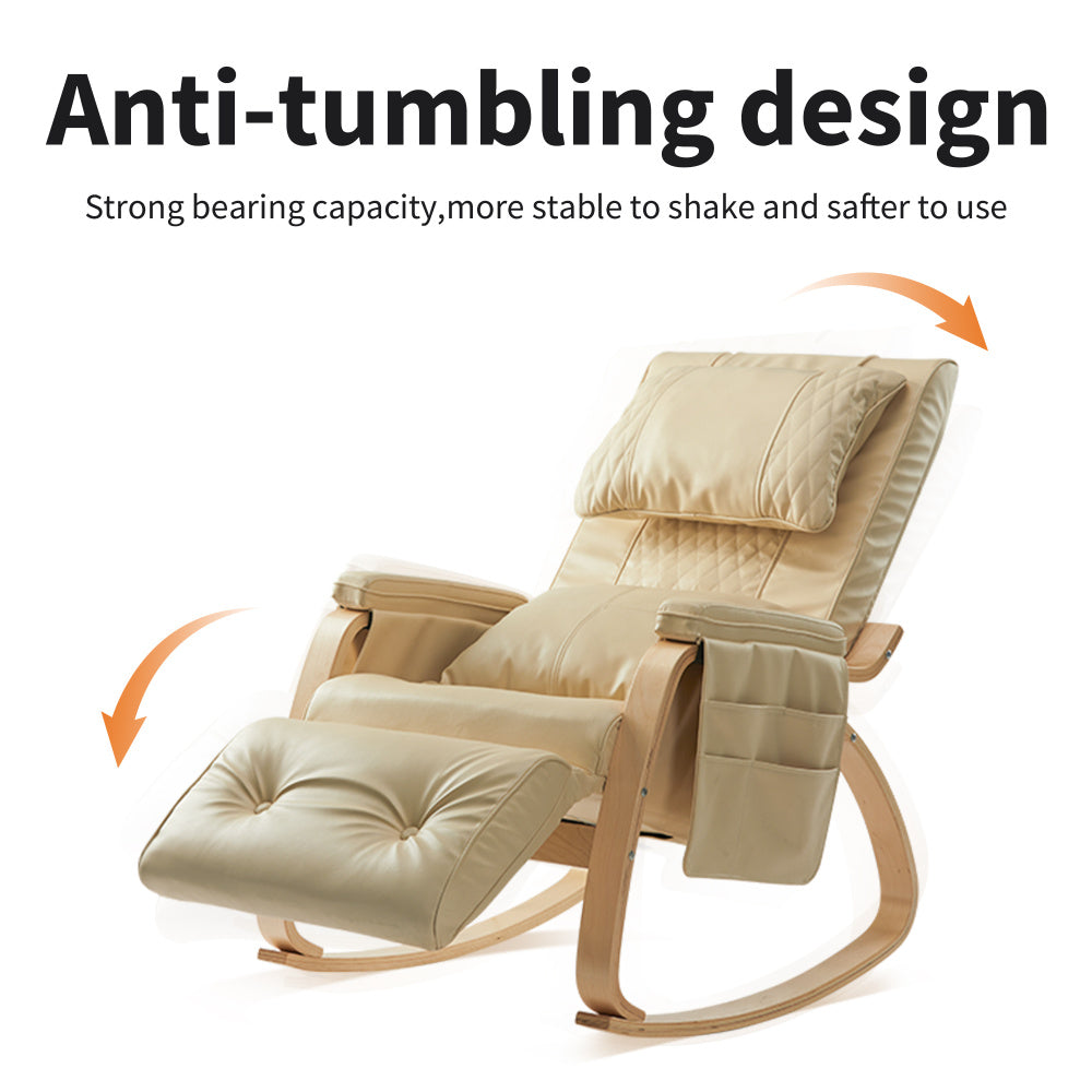 MASSAGE Comfortable Relax Rocking Chair Brown