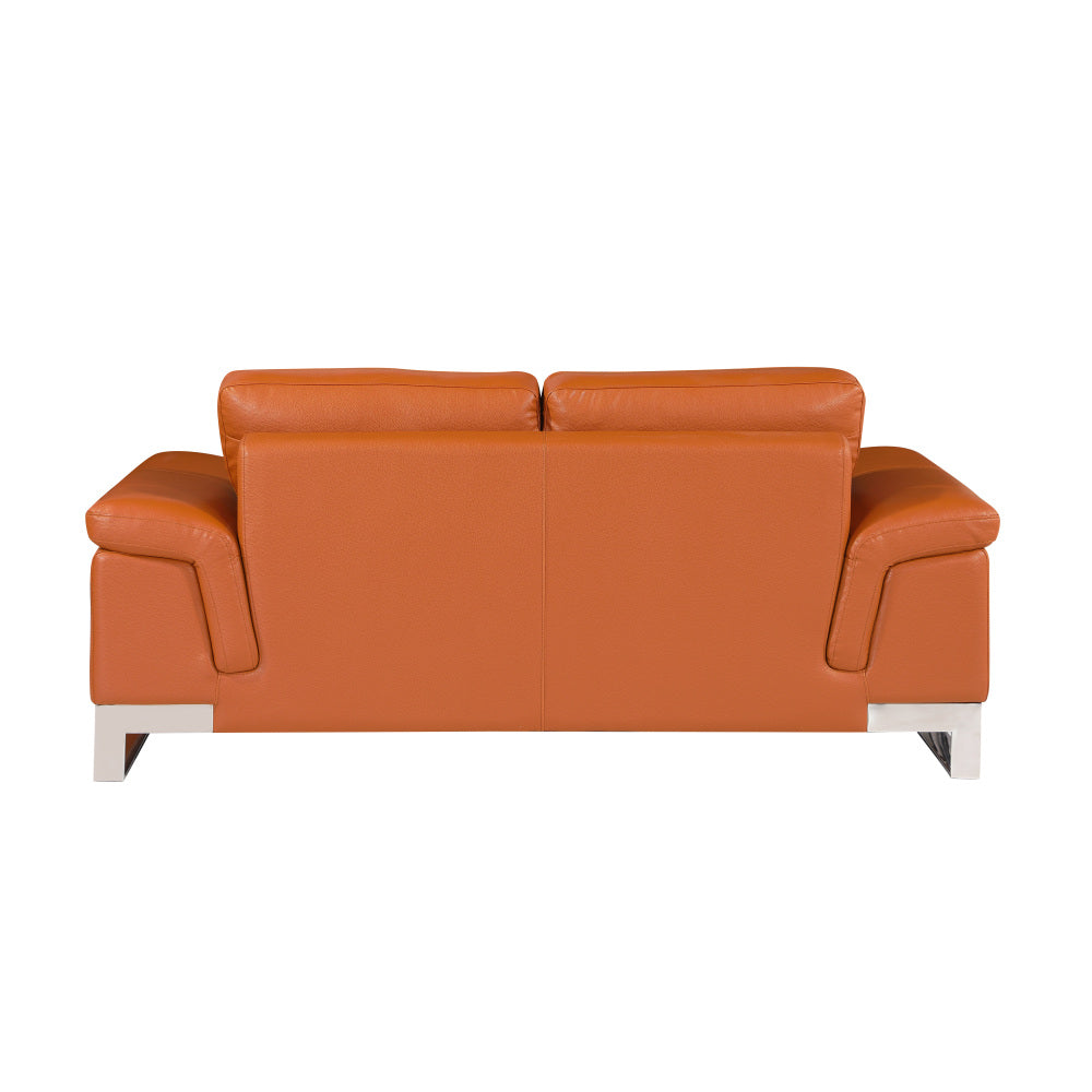 Top Grain Italian Leather Loveseat