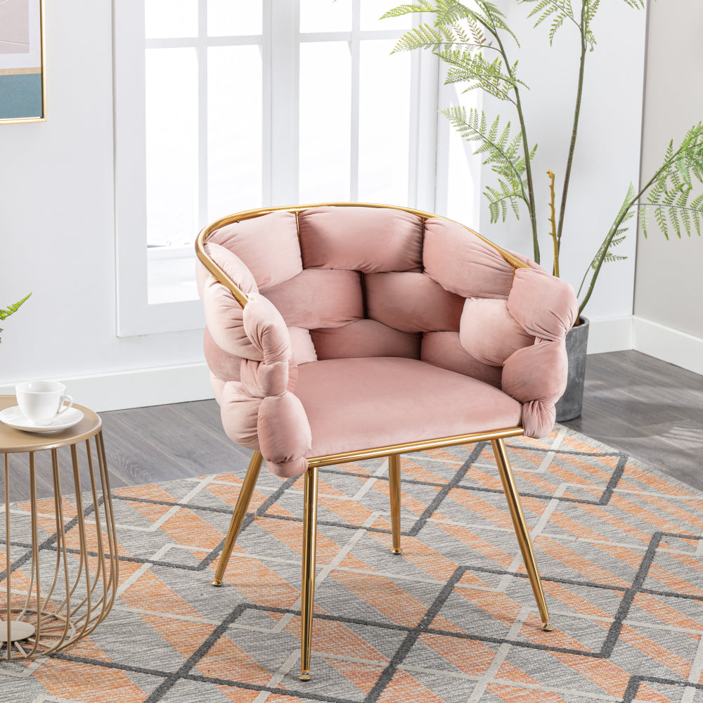 Luxury modern simple leisure velvet single sofa chair bedroom lazy person household dresser stool manicure table back chair gray