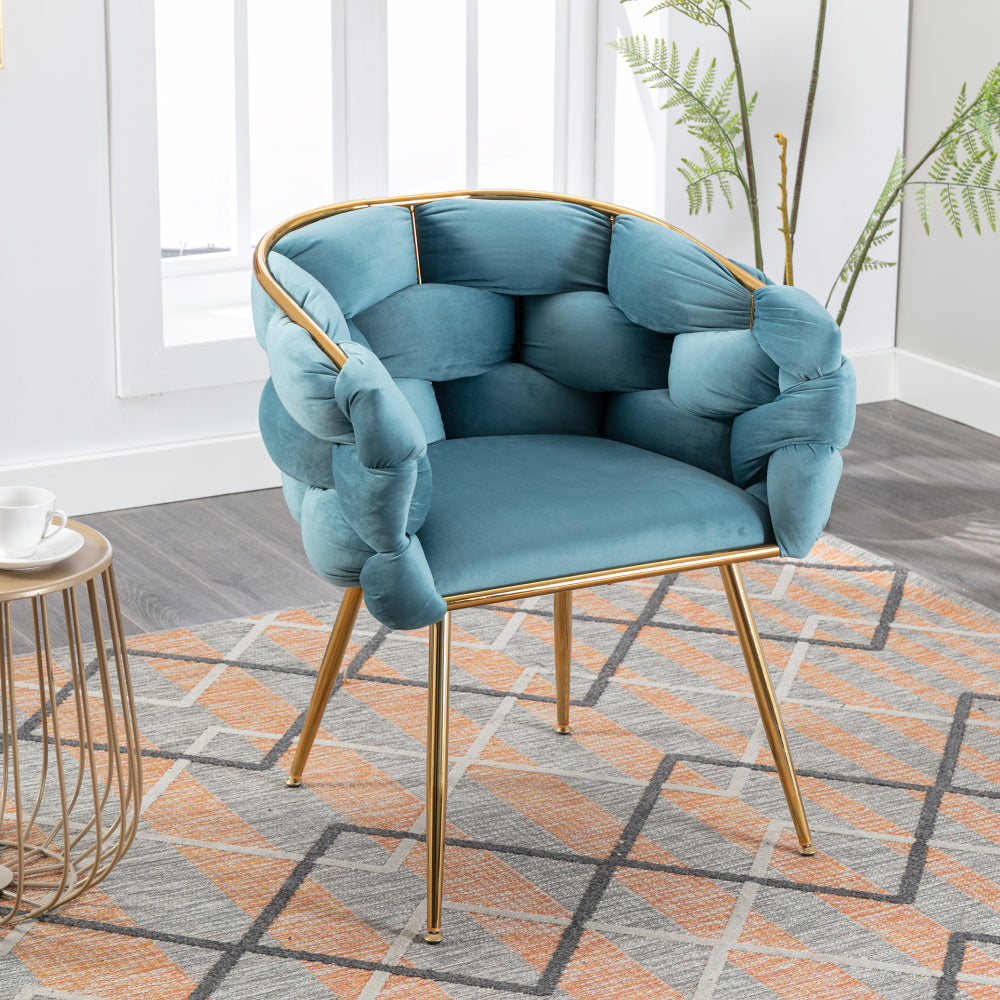 Luxury modern simple leisure velvet single sofa chair bedroom lazy person household dresser stool manicure table back chair gray