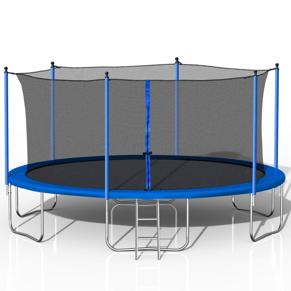 14FT Trampoline with Safety Enclosure Net,Heavy Duty Jumping Mat and Spring Cover Padding for Kids and Adults, Ladder