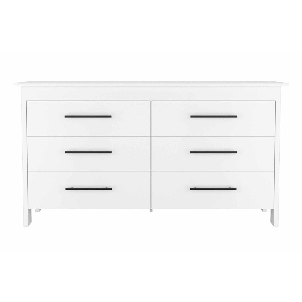 Southington 6-Drawer Rectangle Dresser White