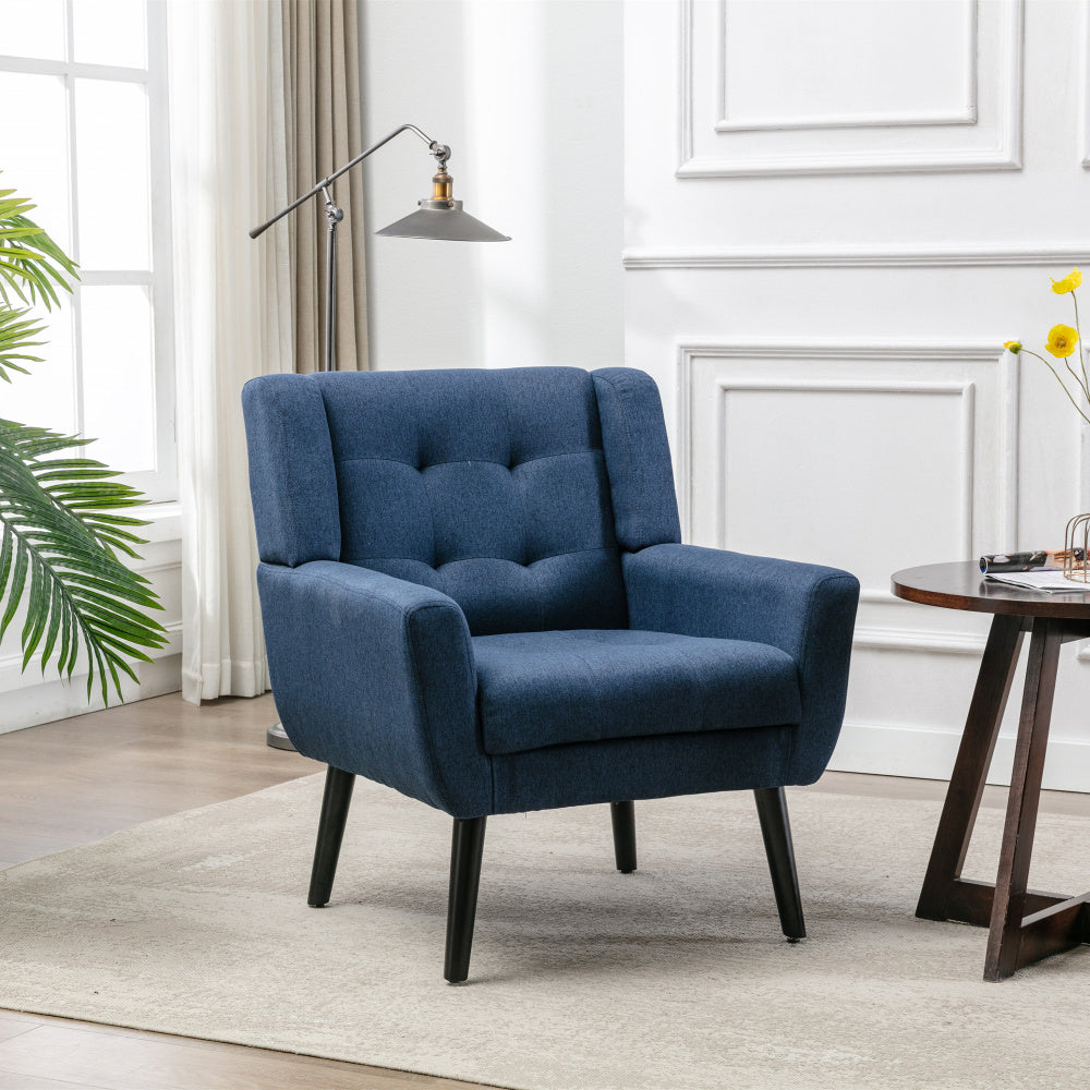 Modern Soft Teddy Material Ergonomics Accent Chair Living Room Chair Bedroom Chair Home Chair With Black Legs For Indoor Home-Grey Teddy Fabric