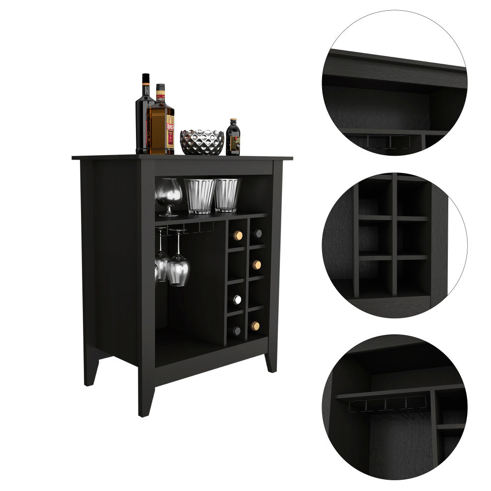 New Canaan 6-Bottle 1-Drawer 1-Shelf Bar Cabinet Black Wengue