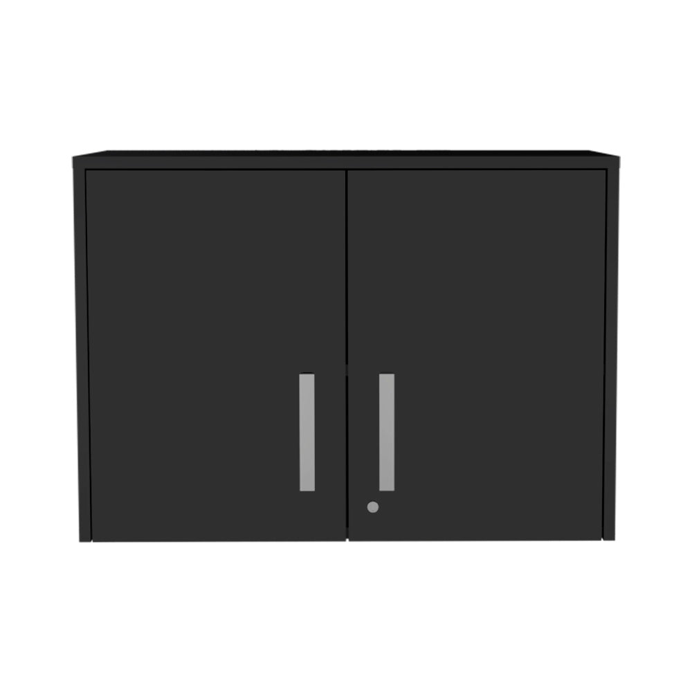 Black Wengue 2-Door Rectangle Wall Cabinet