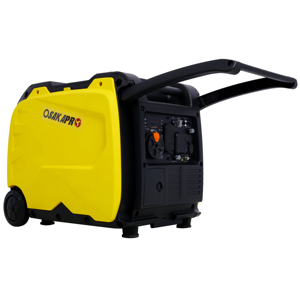 Super quiet Inverter Generator 4500w portable generator electric start, foldable handle with wheel,212cc 4 stroke EPA compliant
