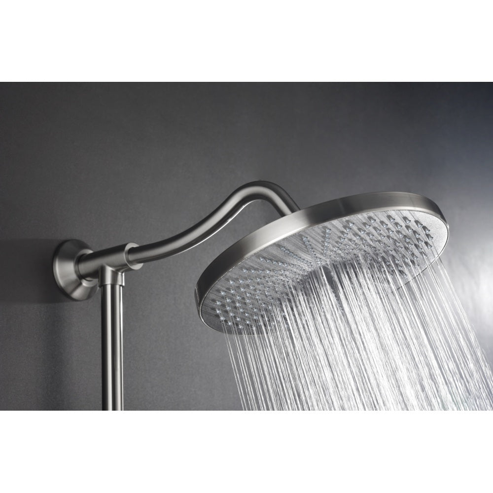 ShowerSpas Shower System, with 10" Rain Showerhead, 4-Function Hand Shower, Adjustable Slide Bar and Soap Dish,