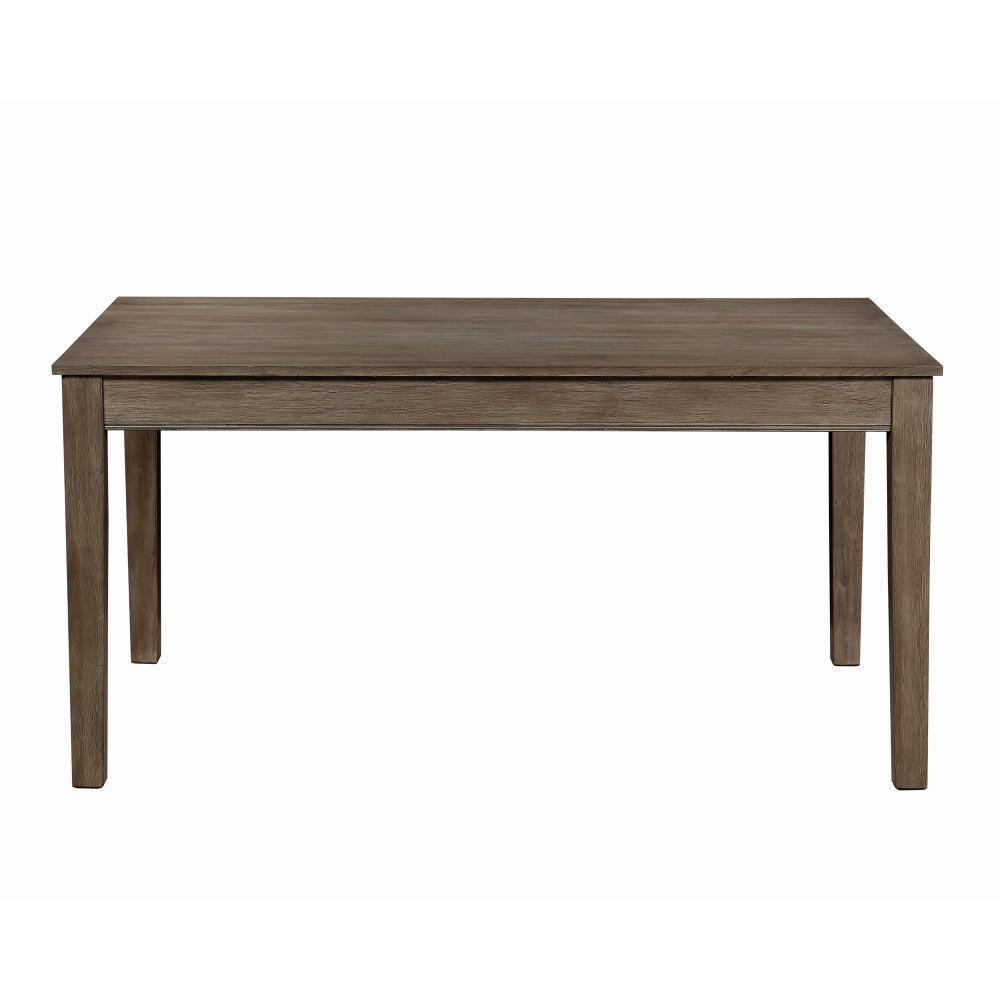 Fabric Upholstered Seat 1pc Bench Wire Brushed Light Gray Finish Wooden Frame Dining Room Furniture