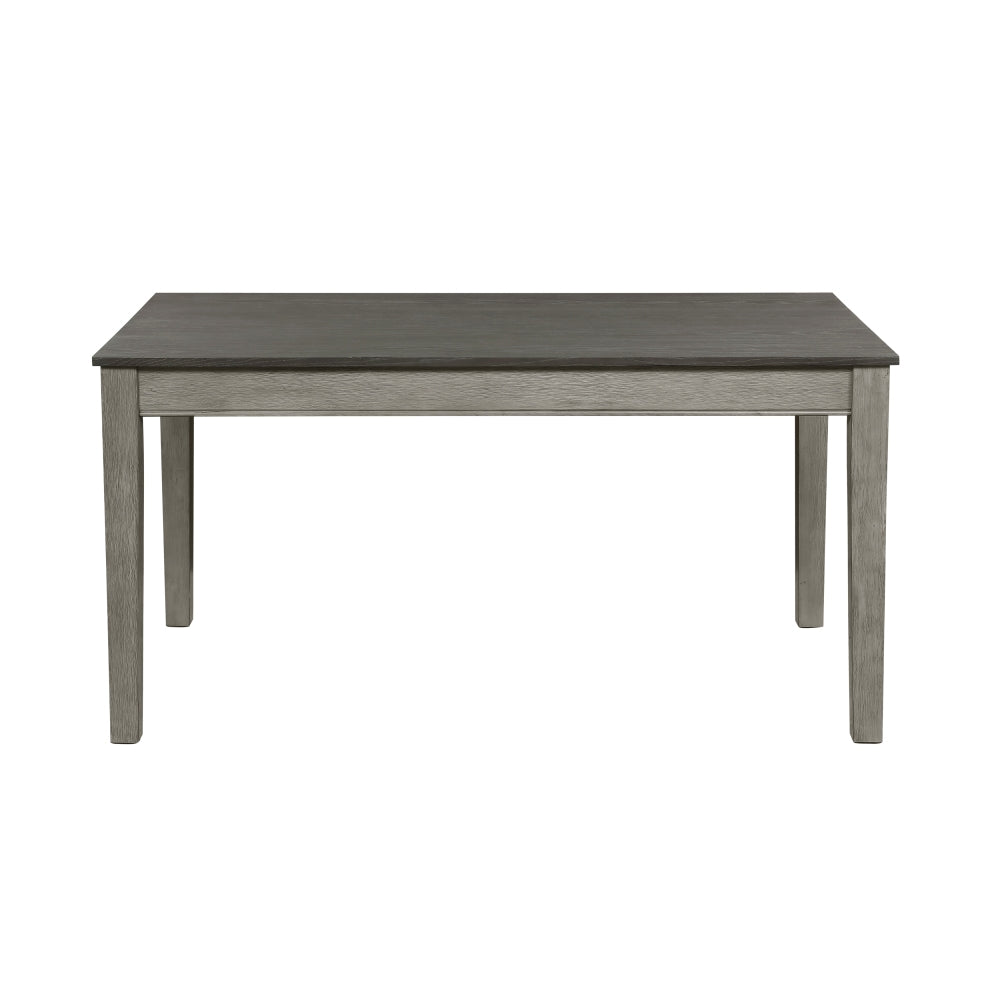 Fabric Upholstered Seat 1pc Bench Wire Brushed Light Gray Finish Wooden Frame Dining Room Furniture