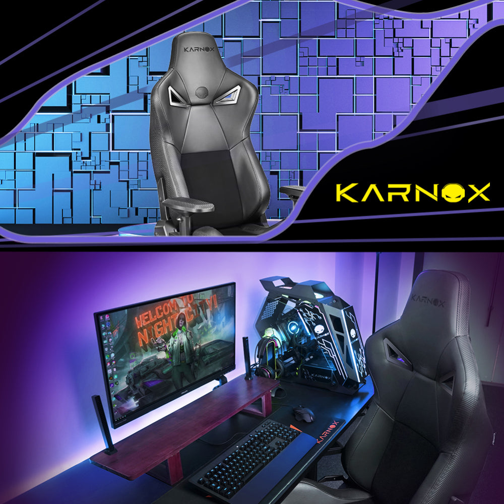 KARNOX Ergonomic Gaming Chair,Adjustable Office Computer Chair with Lumbar Support ,Tall Back Swivel Chair with Headrest and Armrest,Comfortable Reclining Video Desk Chair with Suede Padded Sea