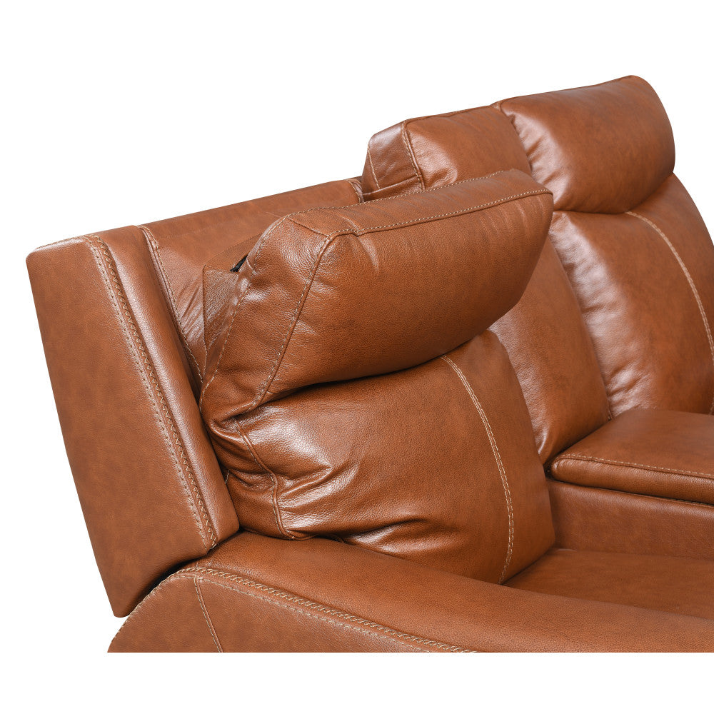 Contemporary Style Motion Set - Top-Grain Leather, Power Headrest and Footrest - Fashion-Forward Colors, Convenient USB Charging