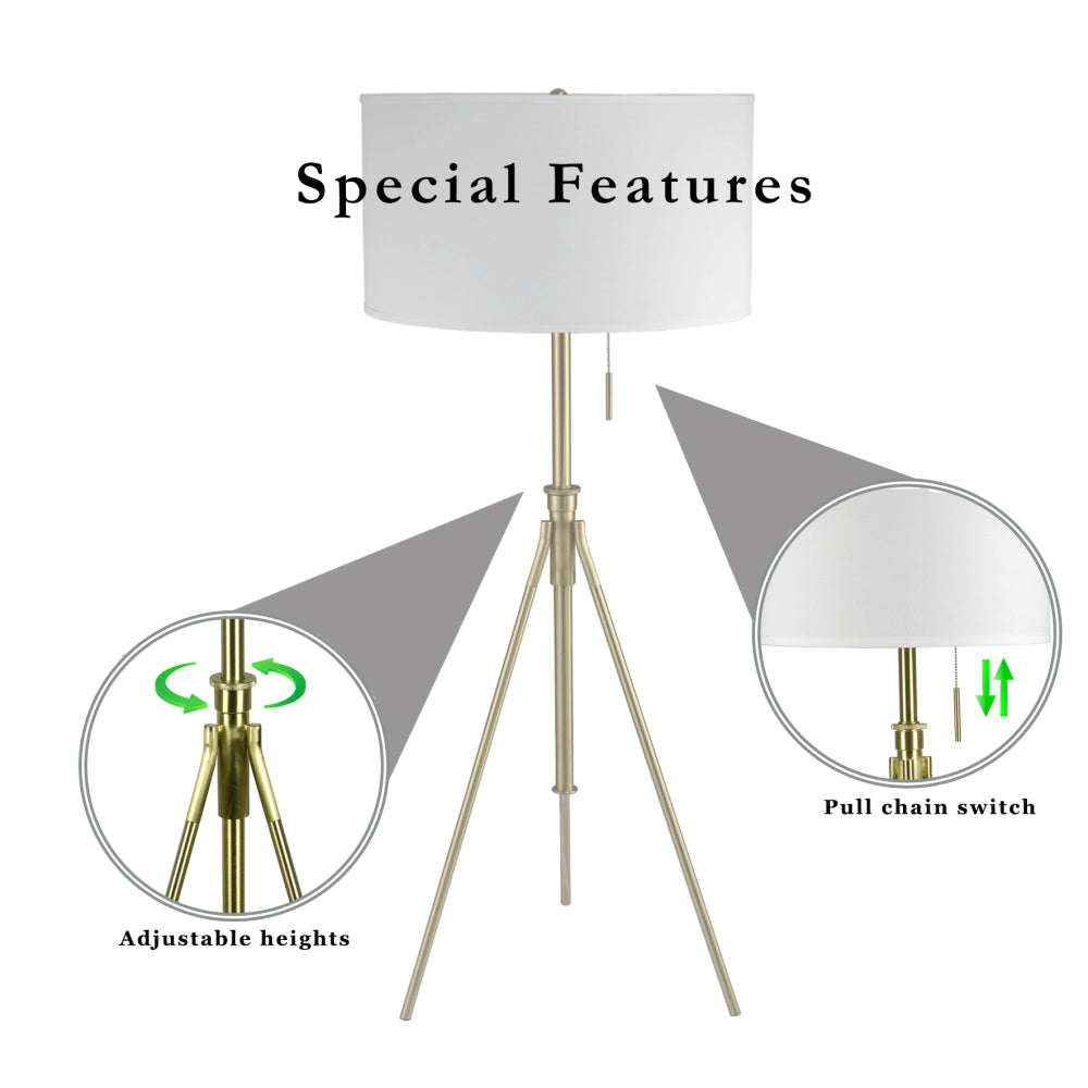 58" - 72"H Adjustable Tripod Floor w/ KD Shade (1PCS/CTN) (1.78/9.9)
