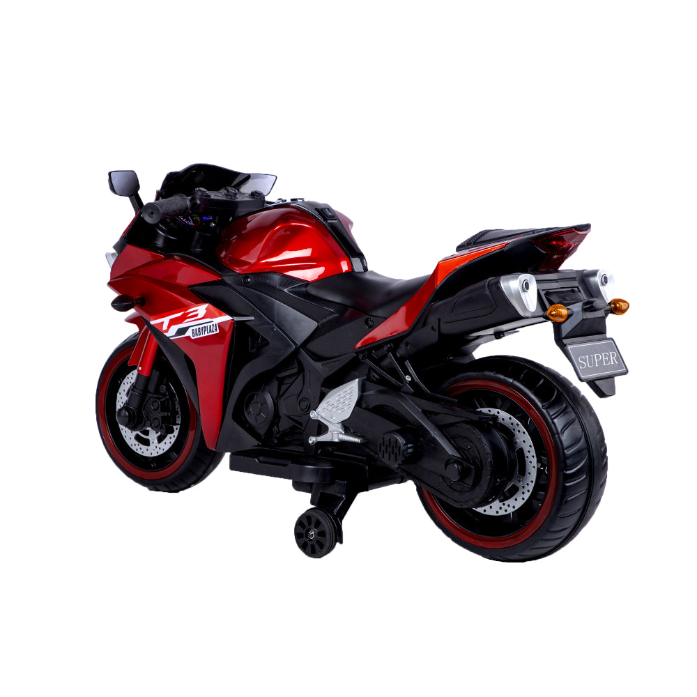 Kids Motorcycle 12 V Motorcycle For Kids 3-8 Years Boys Girls,Kids Motorcycle Ride On Toy With Training Wheels/Manual Throttle/ Drive By Hand /Lighting Wheels
