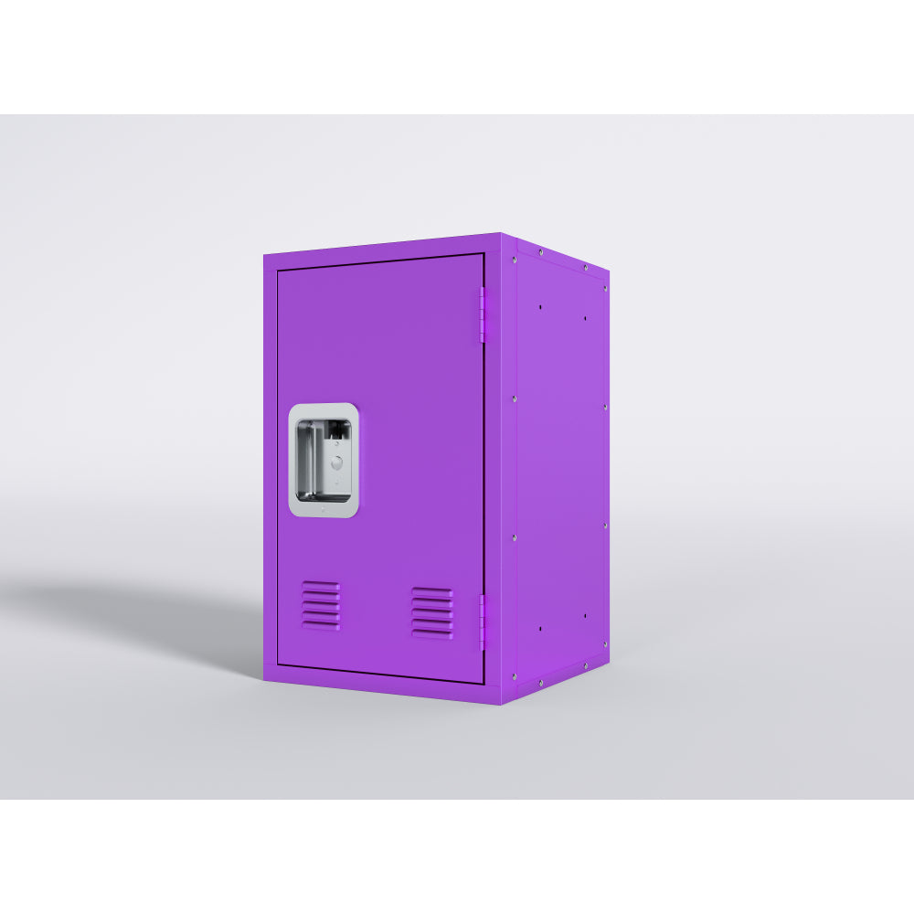 24" H Locker Storage Cabinet, Metal Locker Storage Cabinet with 1 Doors, Small Metal Locker,Lockable Storage Cabinet,for Employees,Office,Kids Locker - Assembly Required (Elegant Purple)