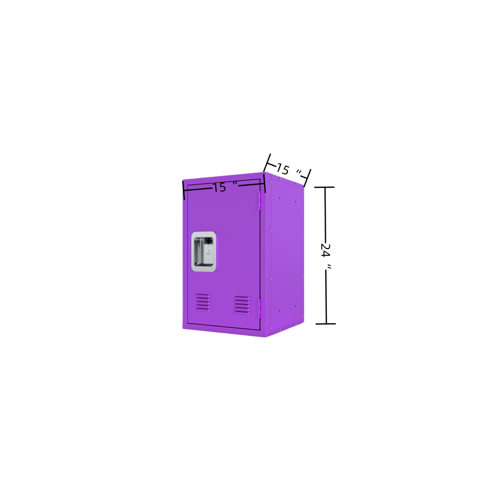 24" H Locker Storage Cabinet, Metal Locker Storage Cabinet with 1 Doors, Small Metal Locker,Lockable Storage Cabinet,for Employees,Office,Kids Locker - Assembly Required (Elegant Purple)