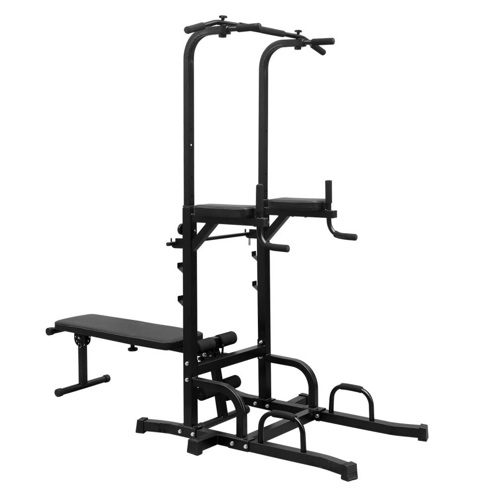 Power Tower Dip Station Adjustable Height Heavy Duty Multi-Function Fitness Training Equipment