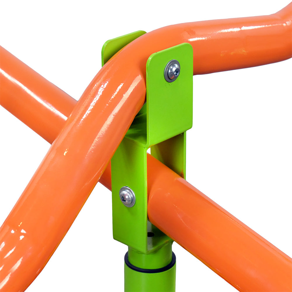 XSS004 outdoor playground four seats seesaw for kids 360 degree rotating sturdy plastic seat seesaw for kids seesaw blue and green for kids age 3+