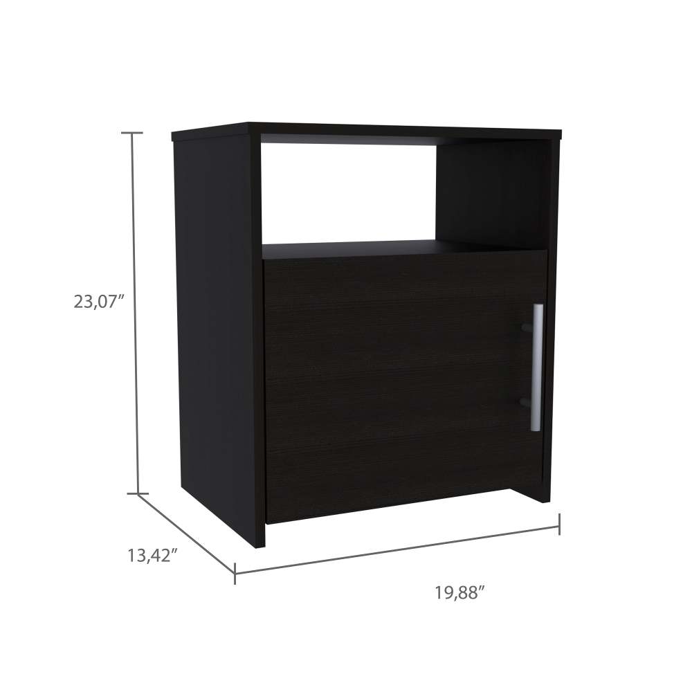 3 Piece Bedroom Set, London Armoire + 2 Omaha Nightstands, Black