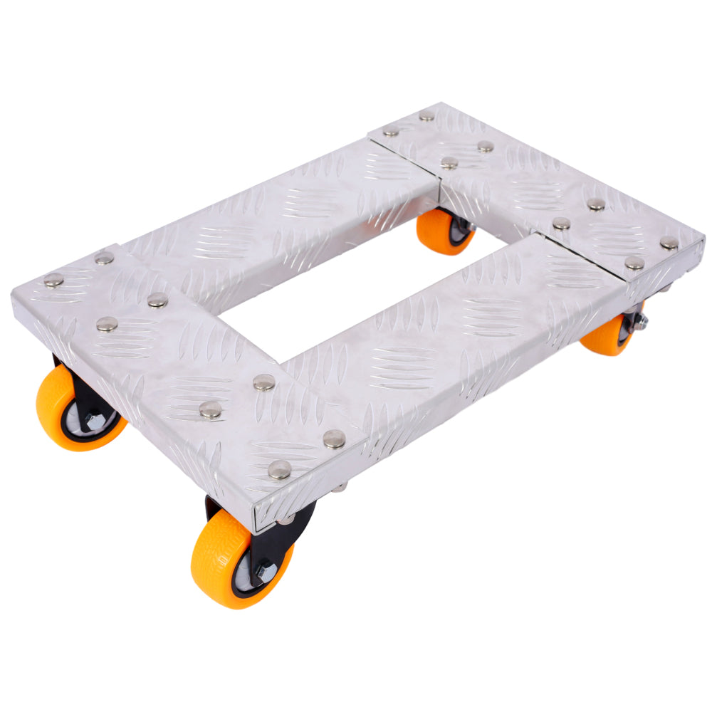 Movers Dolly Heavy Duty Furniture Dolly Trolley Cart 18''x12'' Aluminum Frame with 3'' TPU Professional Casters with Brake Option 2pcs set