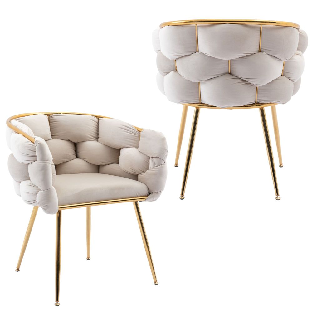 Luxury modern simple leisure velvet single sofa chair bedroom lazy person household dresser stool manicure table back chair gray