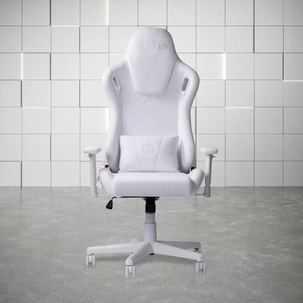 Techni Sport TSF45C Velvet Memory Foam Gaming Chair – White