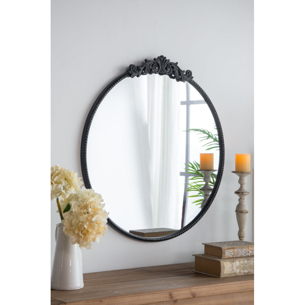24" x 42" Gold Arch Mirror, Baroque Inspired Wall Decor for Bathroom Bedroom Living Room