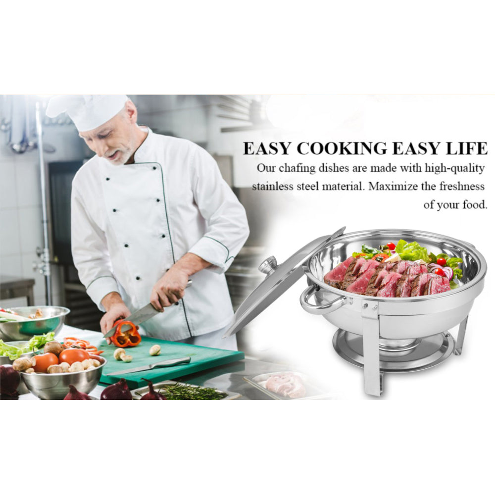 Round Buffet Catering Dish For Home and Outdoor 2 Pcs/ Sets