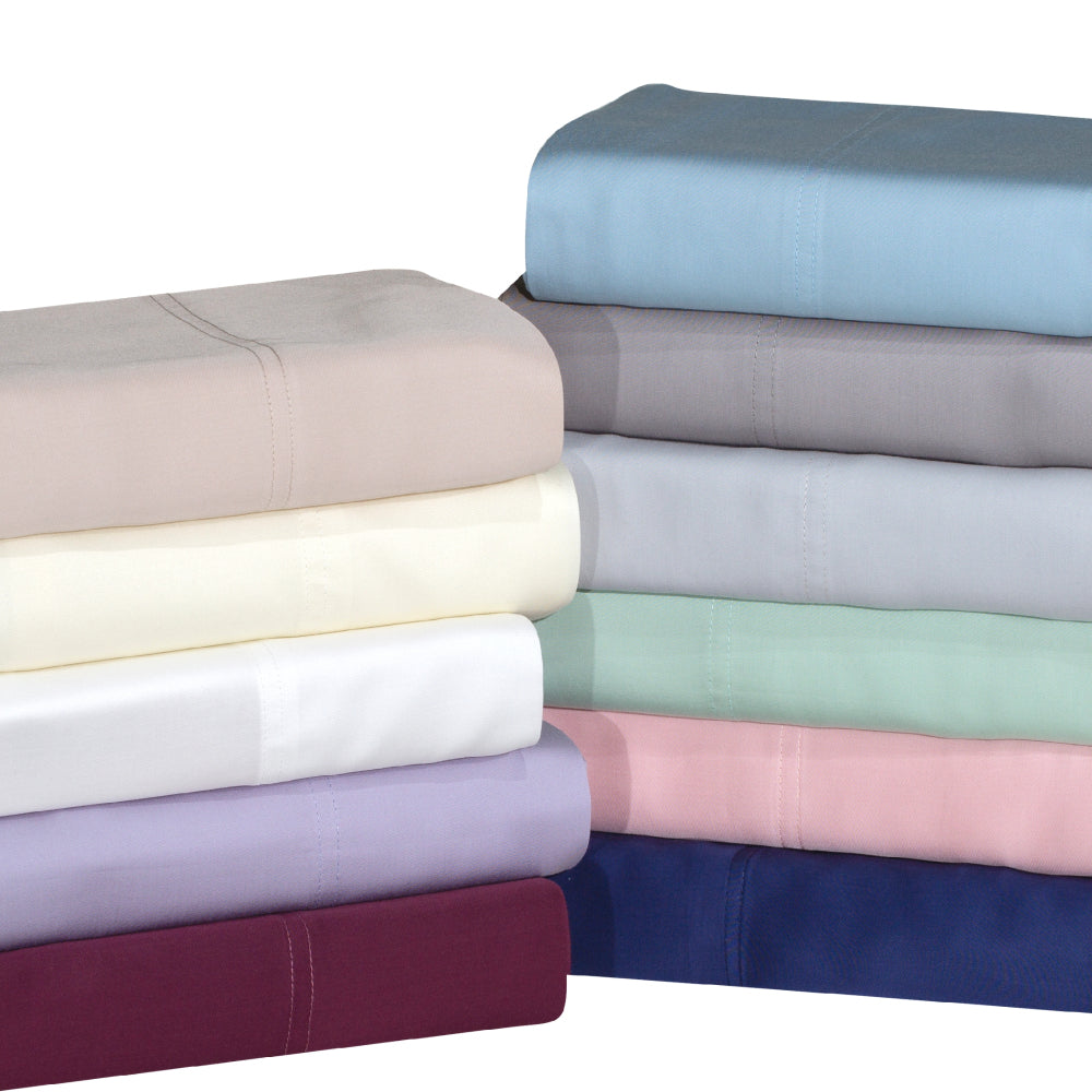 Premium Silky Soft 100% Tencel Lyocell Derived from Eucalyptus 4-Piece Sheet Set, Oeko-TEX Certified, King - Crème