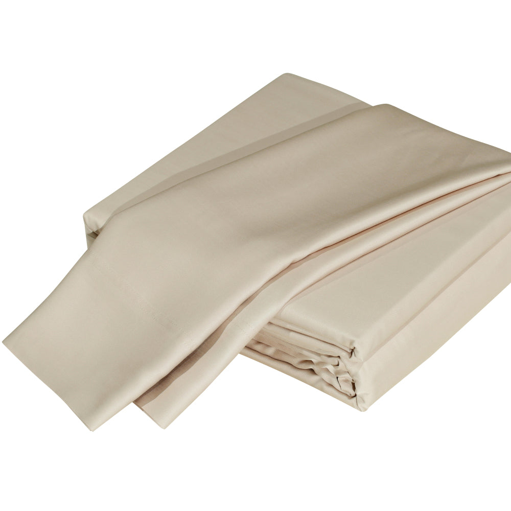 Premium Silky Soft 100% Tencel Lyocell Derived from Eucalyptus 4-Piece Sheet Set, Oeko-TEX Certified, King - Crème