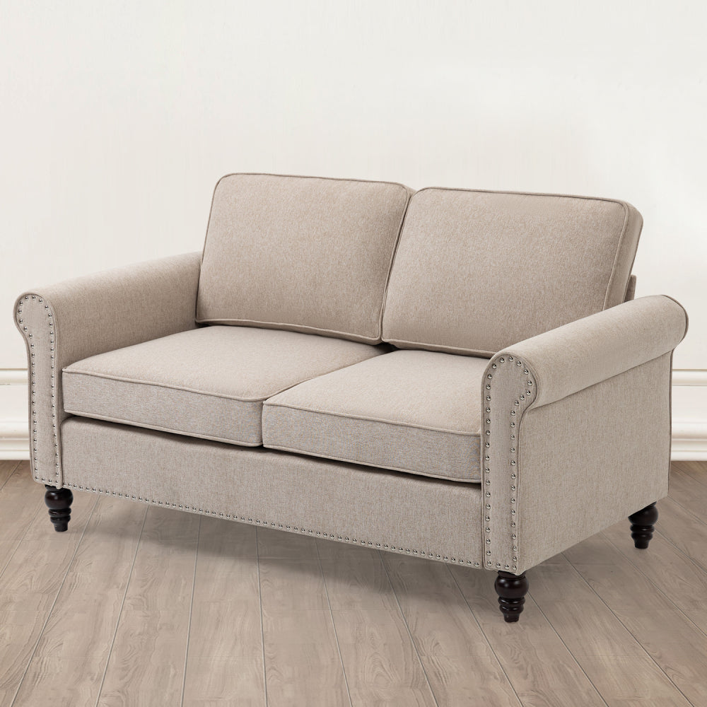 48 inch, 2 Seater Loveseat Sofa, Mid Century Modern Couches for Living Room, Button Tufted Sofa