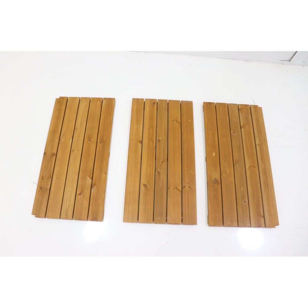 45"large solid wood dog house, waterproof PVC plastic roof, breathable wooden doors