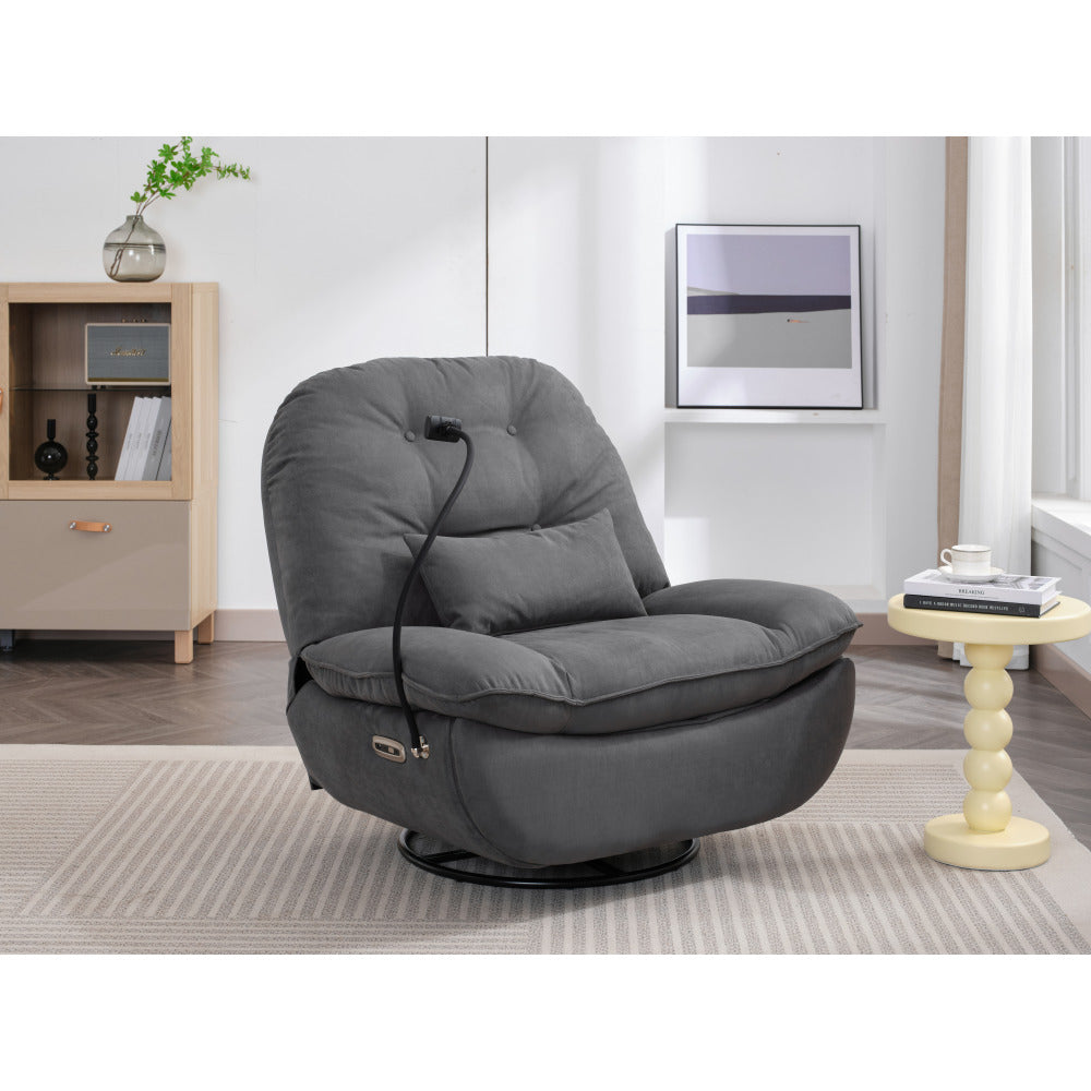 Power Recliner Swivel Glider USB Charger With Bluetooth Music Player Different Function Sleep Working Game and Leisure Model