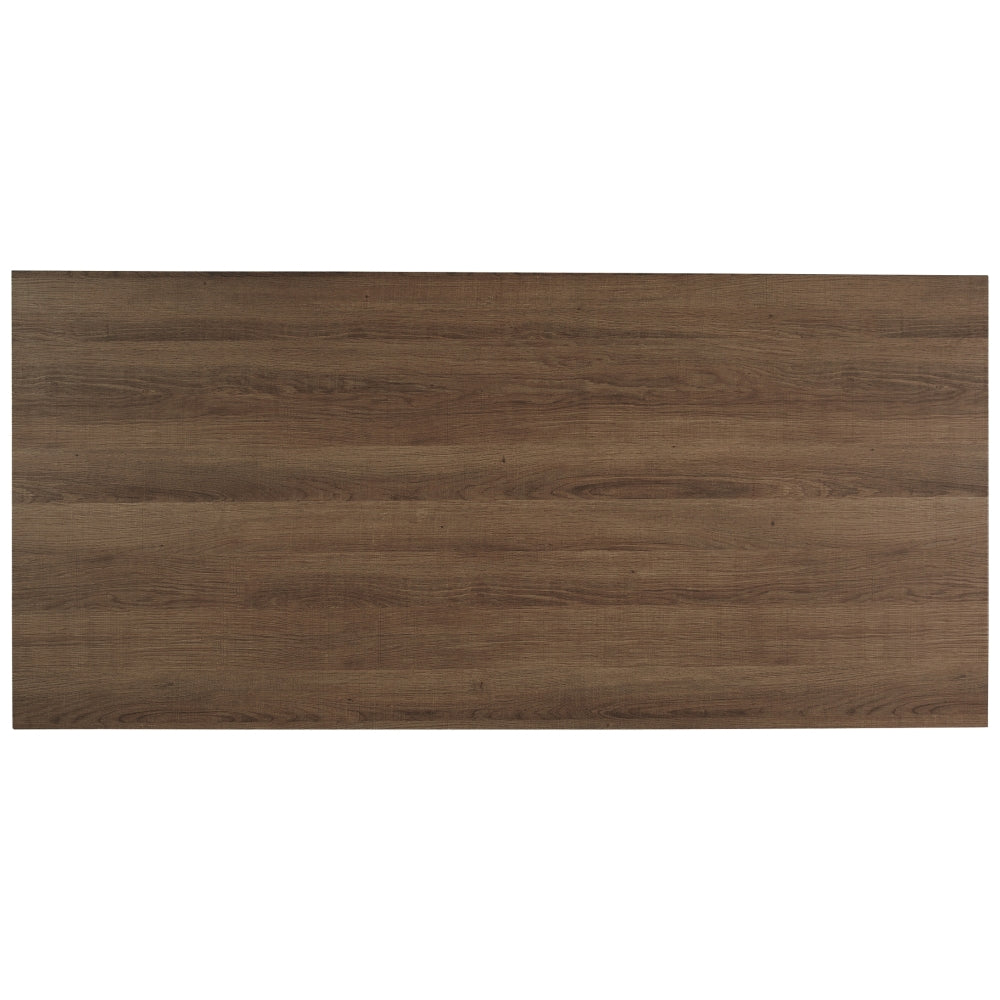 60 Inch Wood Gaming Desk, LED Back Light, 2 USB Ports, Brown, Gray