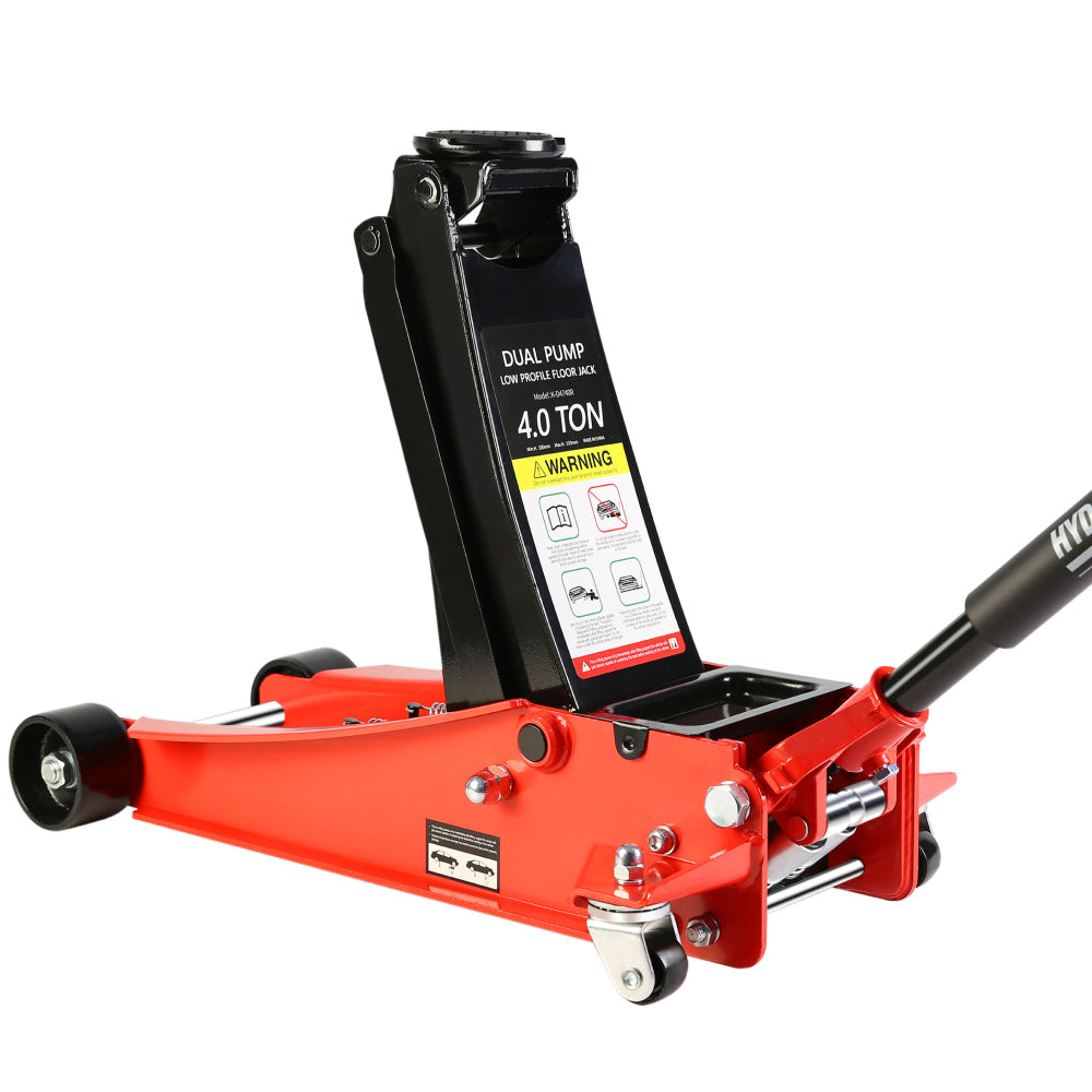 Floor Jack, 2 Ton Low Profile Floor Jack, Heav yDuty Steel Racing Floor Jack with Single Piston QuickLift Pump, Floor Jack Lifting Range 3.3"-15.2"