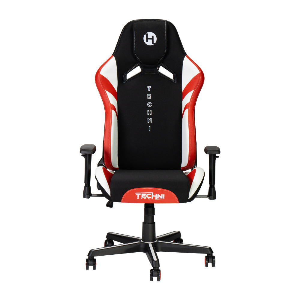 Techni Sport TSF72 Echo Gaming Chair - Black with Red & White