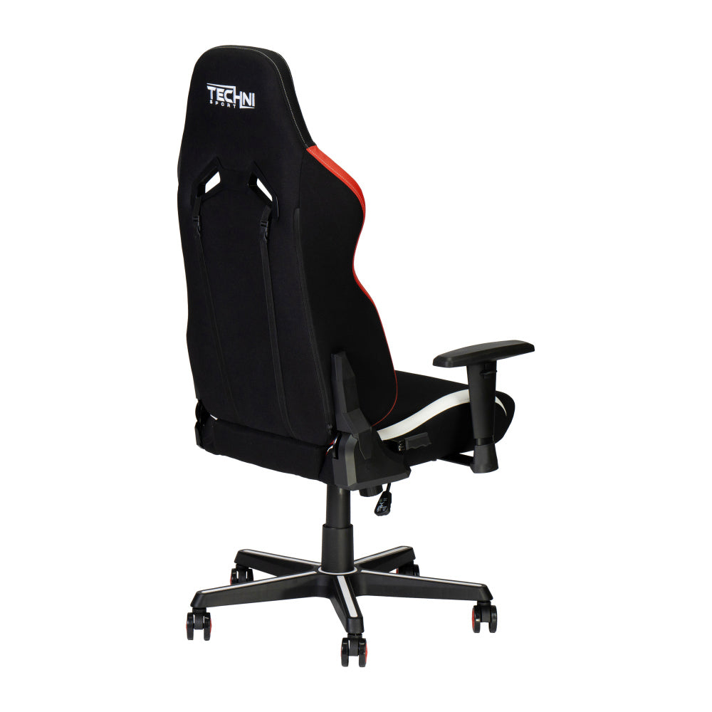 Techni Sport TSF72 Echo Gaming Chair - Black with Red & White
