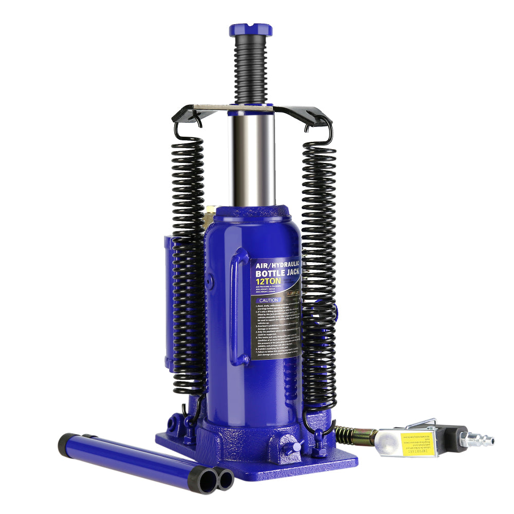 20 Ton Pneumatic Air Hydraulic Bottle Jack with Manual Hand Pump Heavy Duty Auto Truck Travel Trailer Repair Lift