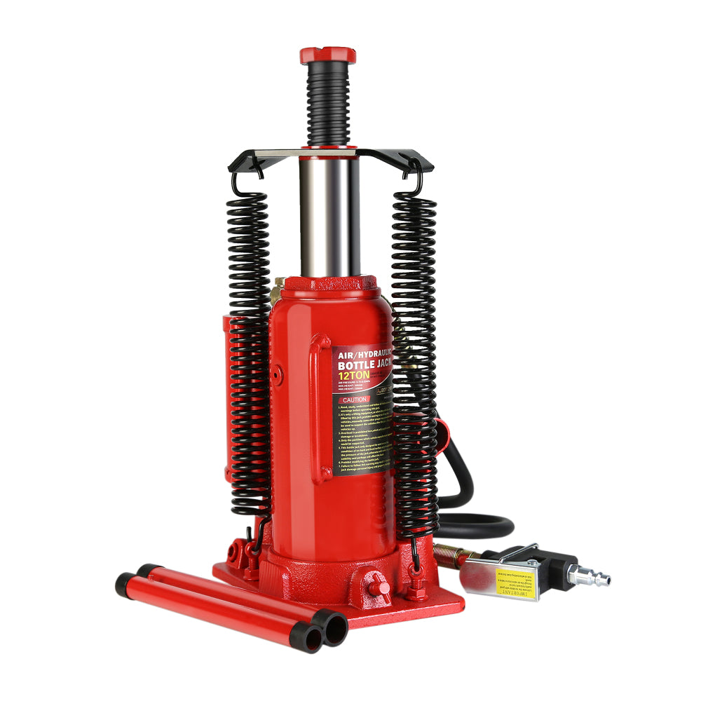 20 Ton Pneumatic Air Hydraulic Bottle Jack with Manual Hand Pump Heavy Duty Auto Truck Travel Trailer Repair Lift