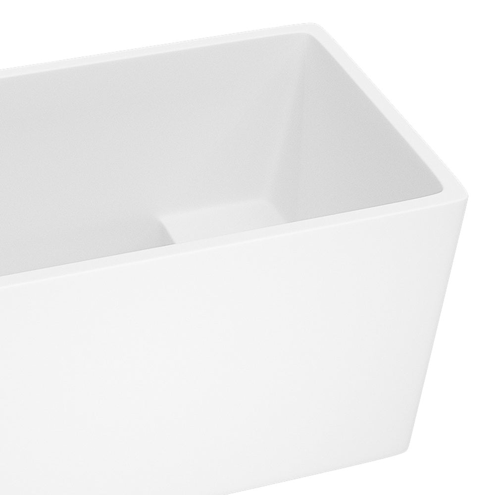Freestanding Acrylic Flatbottom Soaking Tub Bathtub in White