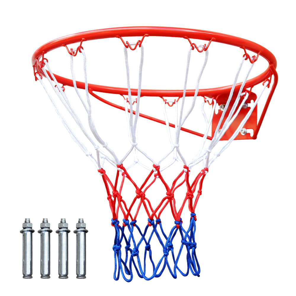 Basketball Double Spring Solid Rim, 18" Steel Basketball Rim for Indoor and Outdoor Black