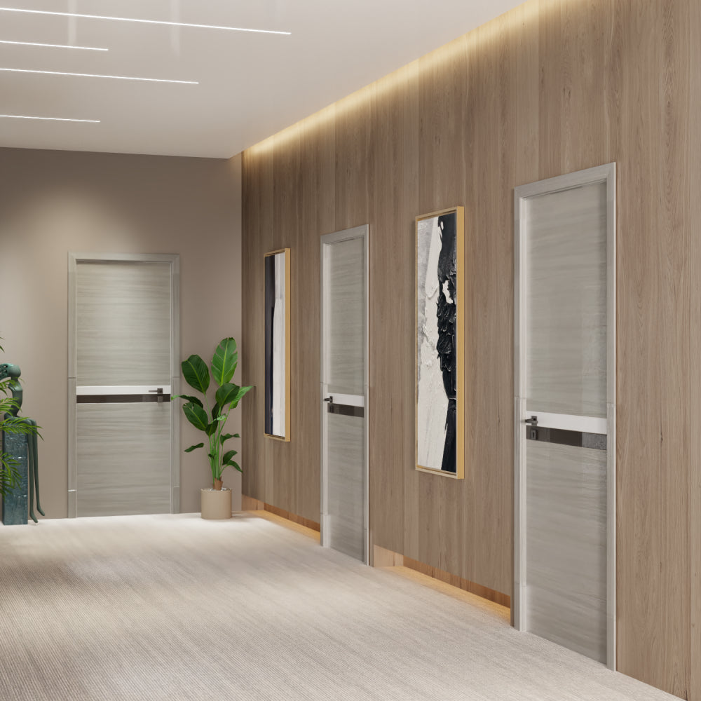 CRAZY ELF 32 "x 84" Melamine Integrated Door Slab, No Assembly Required, Covered With 2mm Thick Melamine Protective Layer, Environmental-Friendly, Waterproof, Moisture-proof, Deformation Resistant