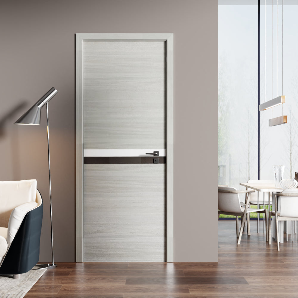 CRAZY ELF 28 "x 84" Melamine Integrated Door Slab, No Assembly Required, Covered With 2mm Thick Melamine Protective Layer, Environmental-Friendly, Waterproof, Moisture-proof, Deformation Resistant