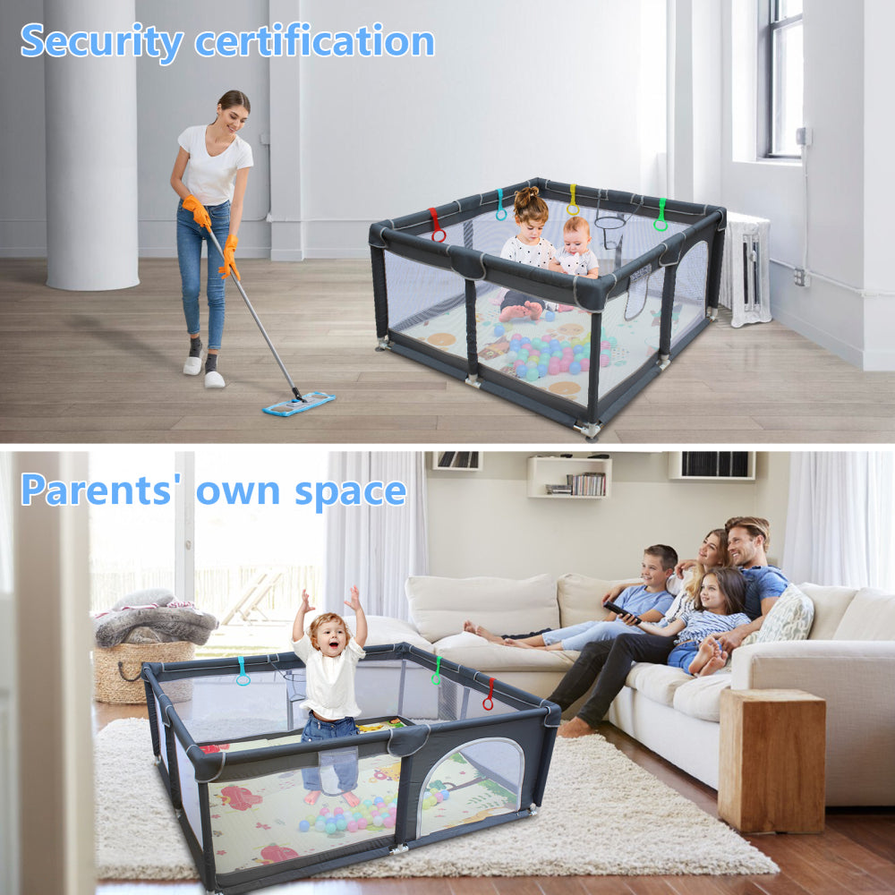 71" * 59" Baby Playard Cloth Playpen Removable Enclosures for Indoor and Outdoor Use Care for Children and Pets