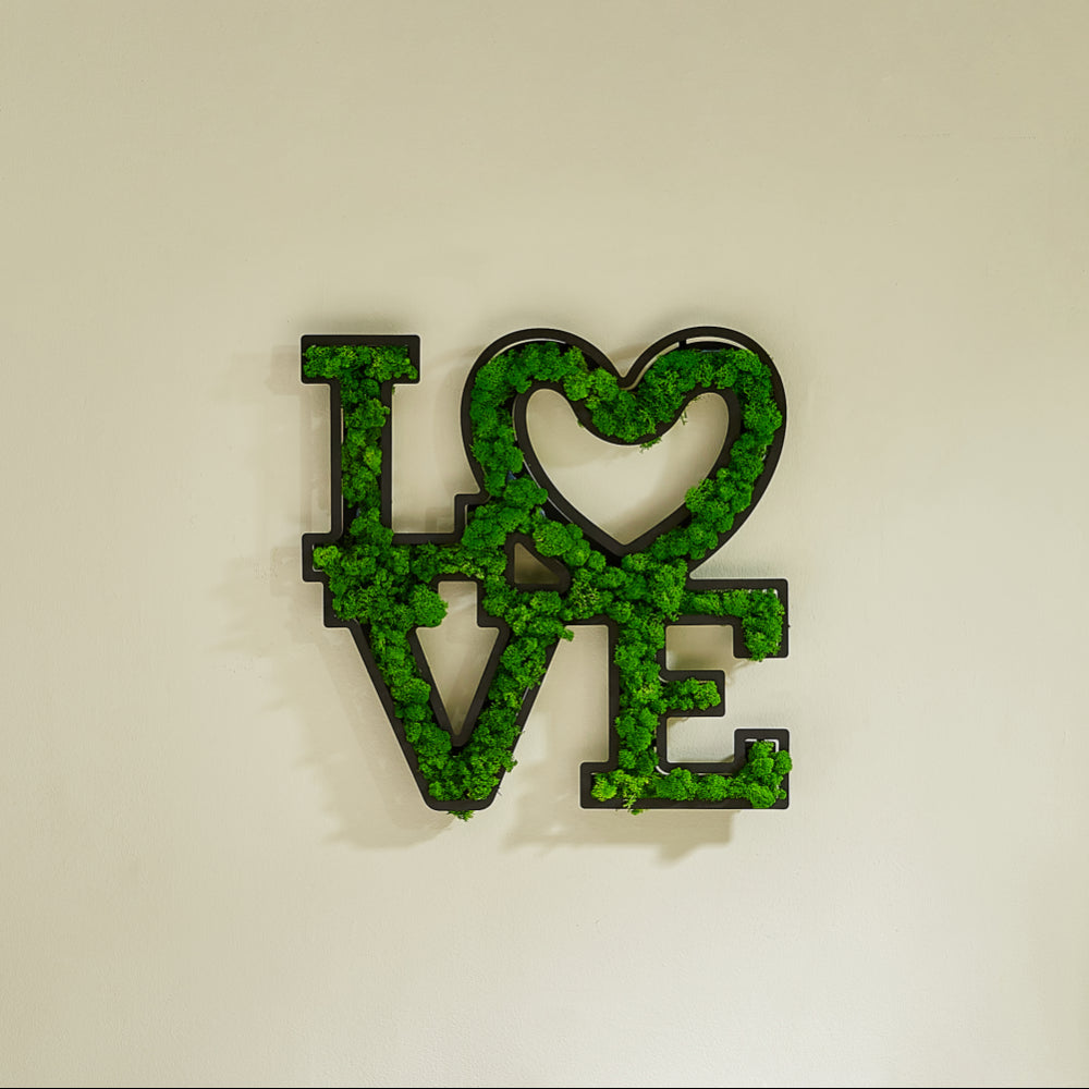 HAPPY Letter Art Moss Wall Decor