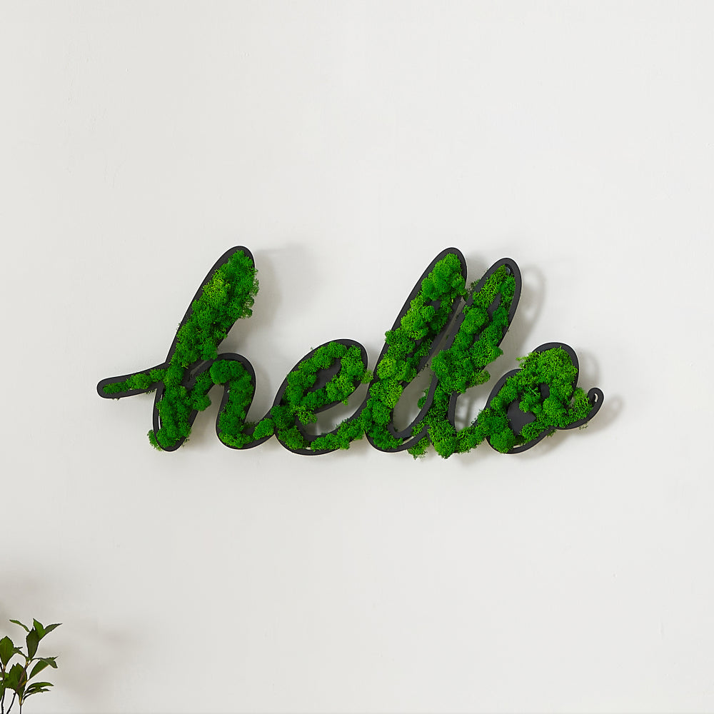 HAPPY Letter Art Moss Wall Decor