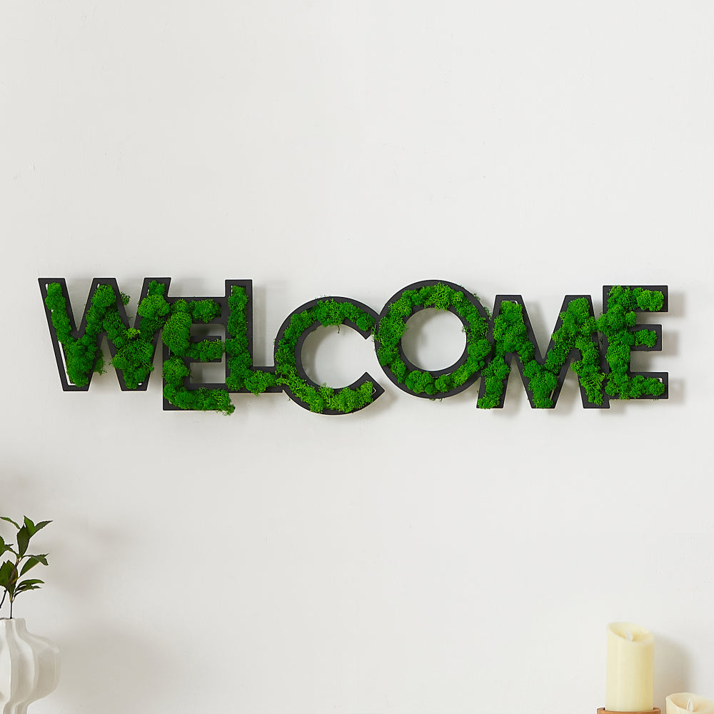 HAPPY Letter Art Moss Wall Decor