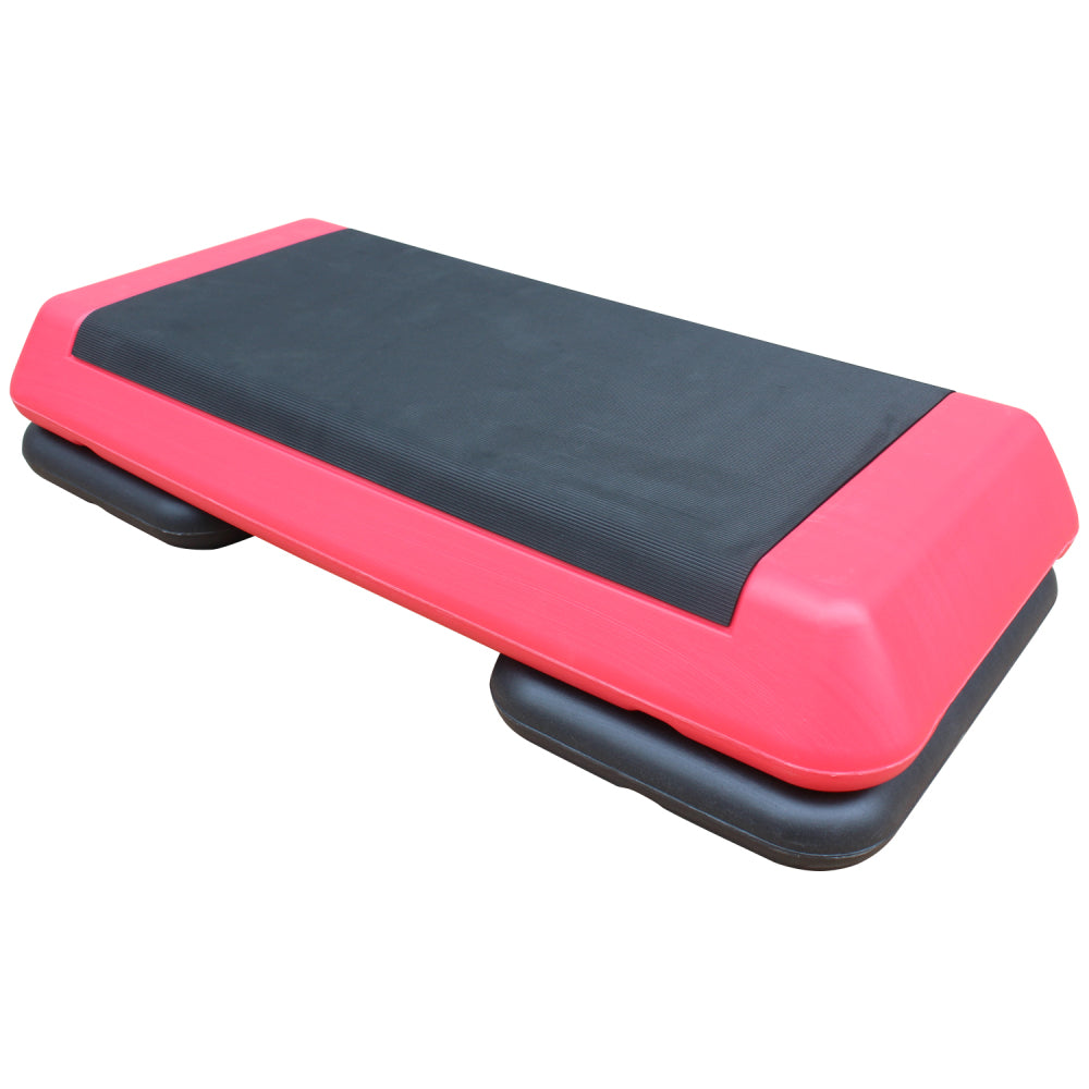 Adjustable Workout Aerobic Stepper in Fitness & Exercise Step Platform Trainer Pink Black with 4 Risers